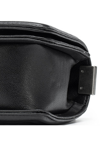 Ingrid Quilted Medium Leather Bag Black 