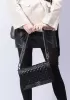 Ingrid Quilted Medium Leather Bag Black 