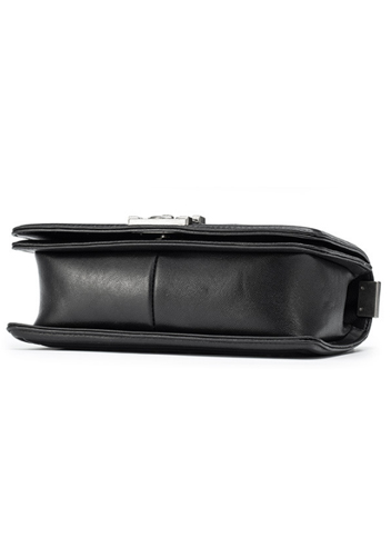 Ingrid Quilted Medium Leather Bag Black 