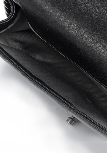 Ingrid Quilted Medium Leather Bag Black 