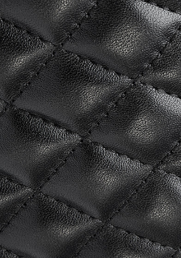 Ingrid Quilted Medium Leather Bag Black 