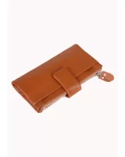Wanna Wallet In Cowhide Leather Camel