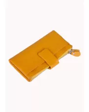 Wanna Wallet In Cowhide Leather Yellow