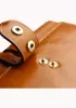 Michaela Vintage Oil Wax Cowhide Tri-Folds Wallet Camel