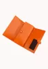 Michaela Vintage Oil Wax Cowhide Tri-Folds Wallet Orange