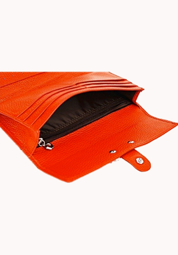 Maggie Tri-Folds Wallet In Snake Effect Leather Red 