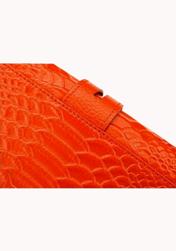 Maggie Tri-Folds Wallet In Snake Effect Leather Red 