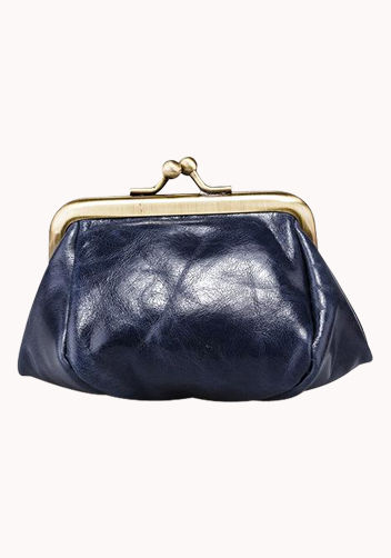 Vintage Frame Coin Purse Dark Blue 