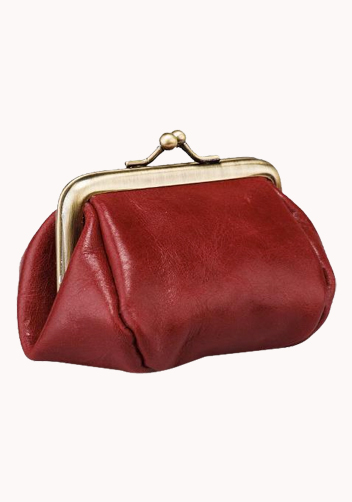 Vintage Frame Coin Purse Wine 