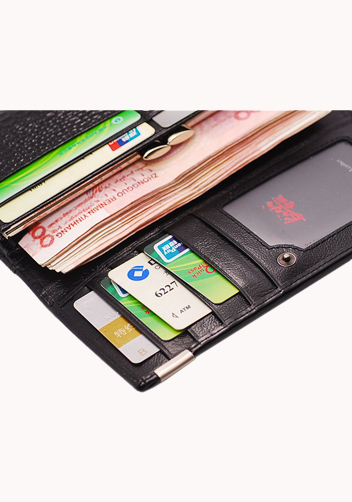 The Alligator Wallet Croc Leather Black