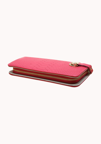 The Coralie Wallet Croc Leather Red