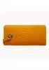 The Coralie Wallet Croc Leather Yellow