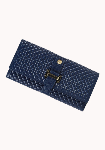 The Priscilla Wallet Leather Blue