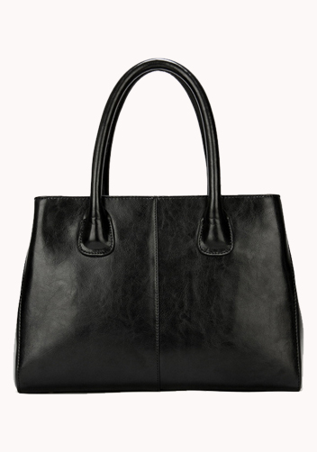 The Timeless Leather Tote Black