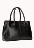The Timeless Leather Tote Black