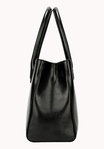 The Timeless Leather Tote Black