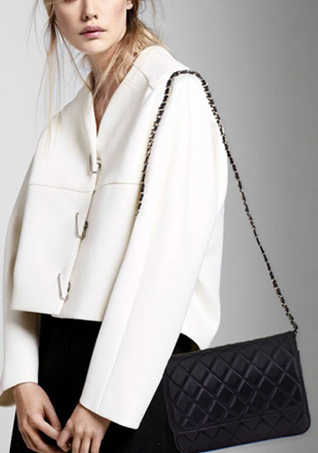 Petunia Quilted Leather Cross Body Black