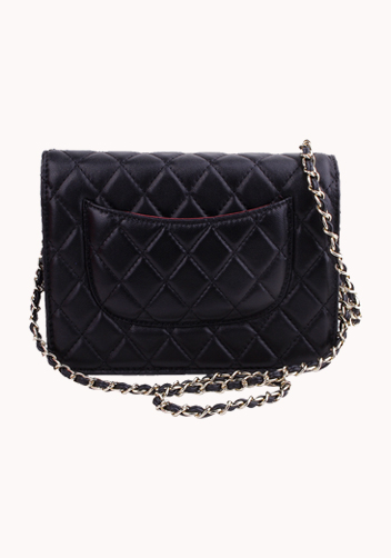 Petunia Quilted Leather Cross Body Black