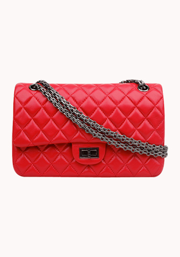 Adele Flap Bag Cowhide Leather Red