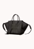 Whitney Croc Leather Tote Black