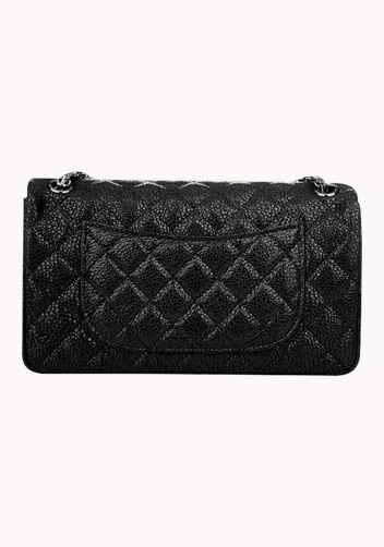 Adele Flap Bag Cowhide Leather Pearl-scale Effect Black