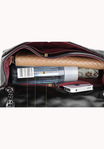 Adele Flap Bag Cowhide Leather Pearl-scale Effect Black