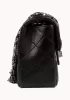 Adele Flap Mini Bag Lambskin Leather Black