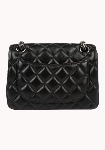 Adele Flap Mini Bag Lambskin Leather Black