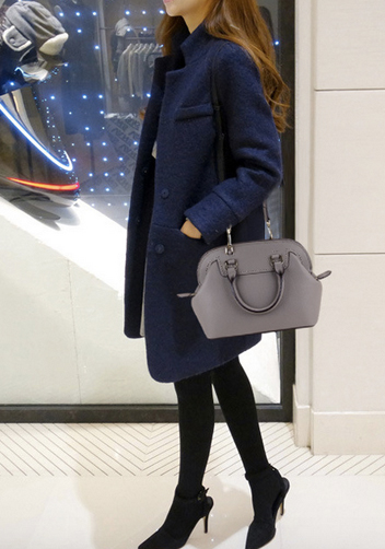 Stephanie Leather Bag Grey