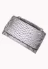 Elizabeth Python Leather Clutch Wallet Grey