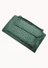 Elizabeth Python Leather Clutch Wallet Green