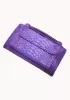 Elizabeth Python Leather Clutch Wallet Purple