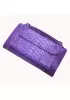 Elizabeth Python Leather Clutch Wallet Purple