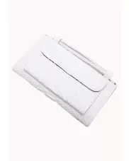 Elizabeth Python Leather Clutch Wallet White
