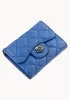 Kimberly Wallet Lambskin Leather Blue