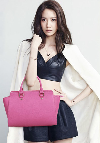 Meg Leather Medium Bag Hot Pink