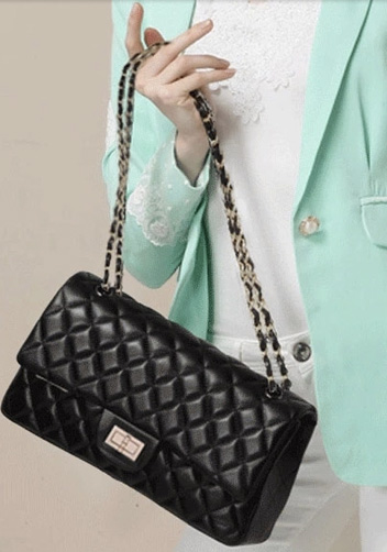 Adele Flap Bag Lambskin With Gold Hardware Black