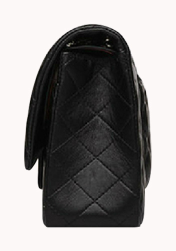 Adele Flap Bag Lambskin With Gold Hardware Black