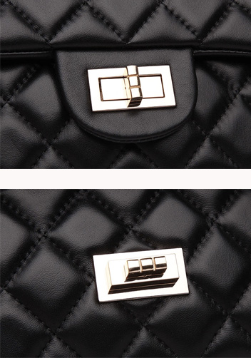 Adele Flap Bag Lambskin With Gold Hardware Black