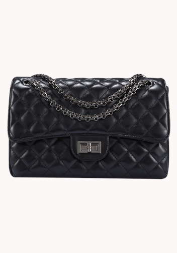 Adele Flap Medium Bag Faux Leather Black