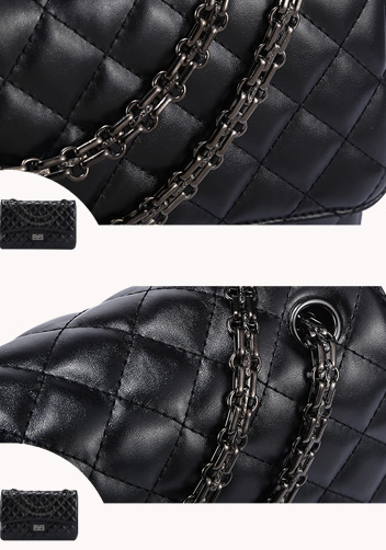 Adele Flap Bag Faux Leather Black