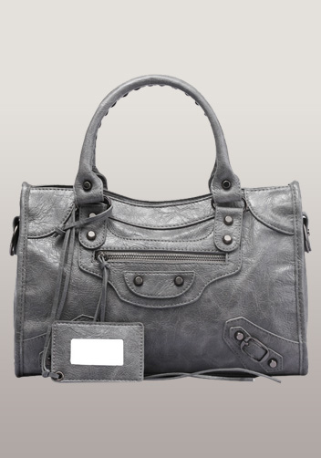 The Route 66 Faux Leather Medium Bag Grey