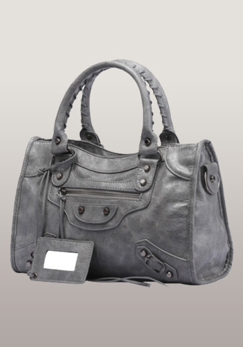 The Route 66 Faux Leather Medium Bag Grey