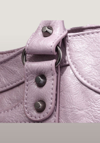 The Route 66 Faux Leather Medium Bag Purple