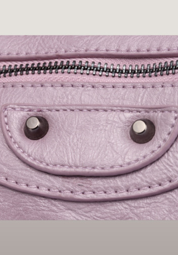 The Route 66 Faux Leather Medium Bag Purple