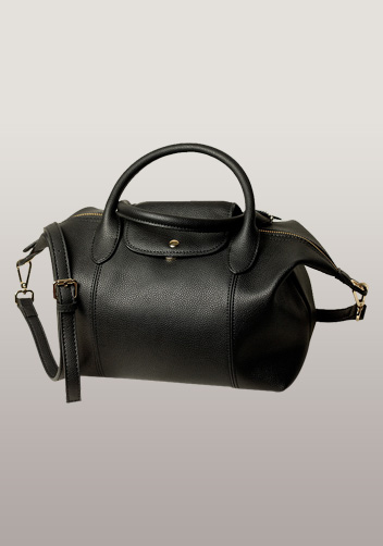 Rachele Leather Medium Bag Black