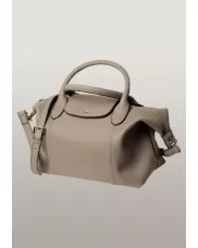 Rachele Leather Medium Bag Grey