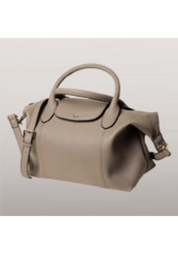 Rachele Leather Medium Bag Grey