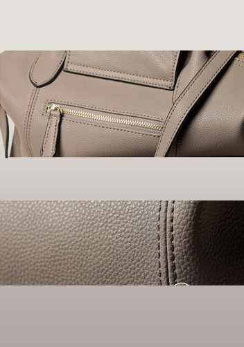 Rachele Leather Medium Bag Grey