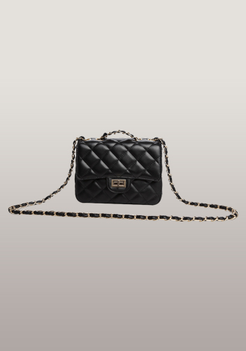 Adele Flap Mini Bag Faux Leather Black